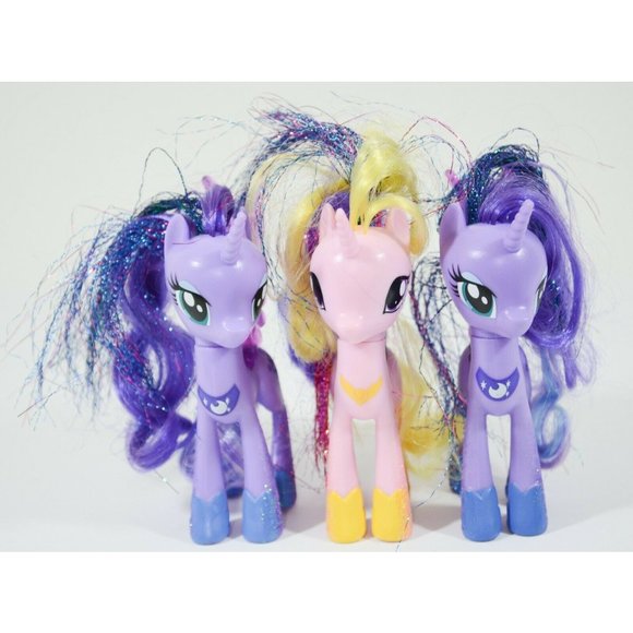 My Little Pony Lot of 11 Assorted Toy Figures + Purse + 7" Ty Pinkie Pie Plush - Picture 8 of 9